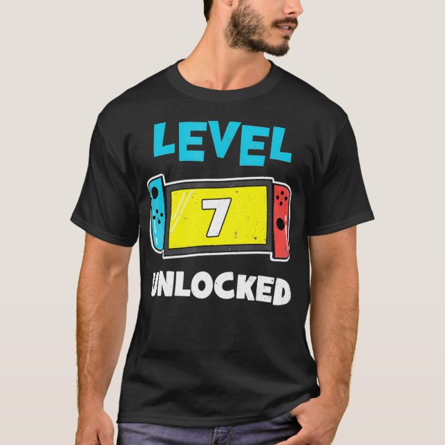 Camiseta Gama de video de regalo de cumpleaños 7º jugador d (Anverso)