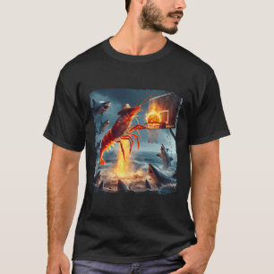 Camiseta Gamba zambulléndose en tiburón divertido meme de p