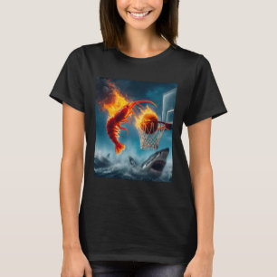 Camiseta Gamba zambulléndose en tiburón divertido meme de p