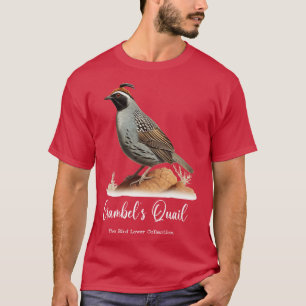 Camiseta Gambels Quail The Bird Lover Collection TShirt 1