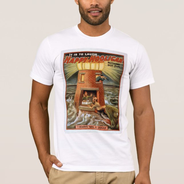 Camiseta "gamberro feliz " del poster del vintage (Anverso)