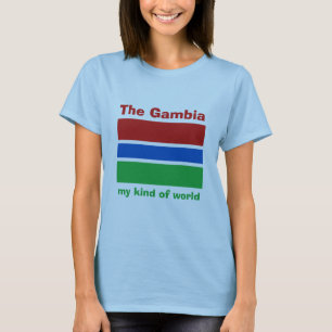 Camiseta Gambia Bandera + Mapa + Texto