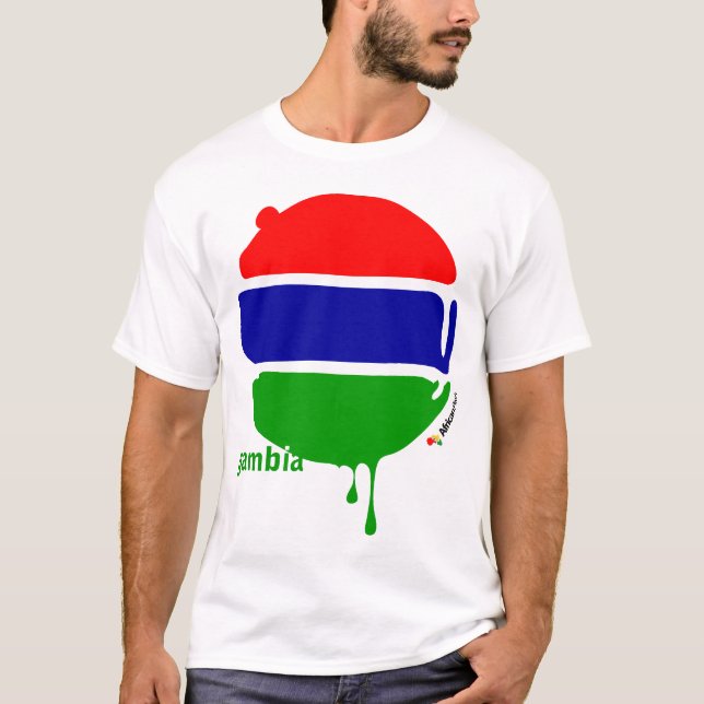Camiseta Gambia cae blanco (Anverso)