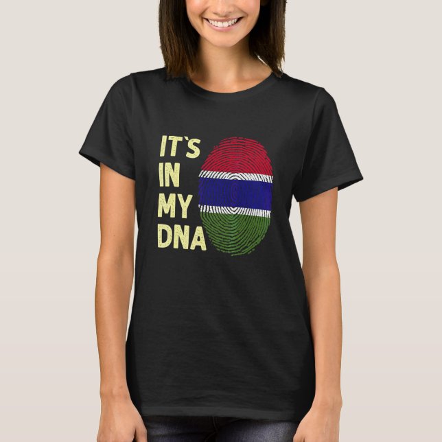 Camiseta Gambia En Mi Adn El Equipo De Bandera Gambiana Gam (Anverso)