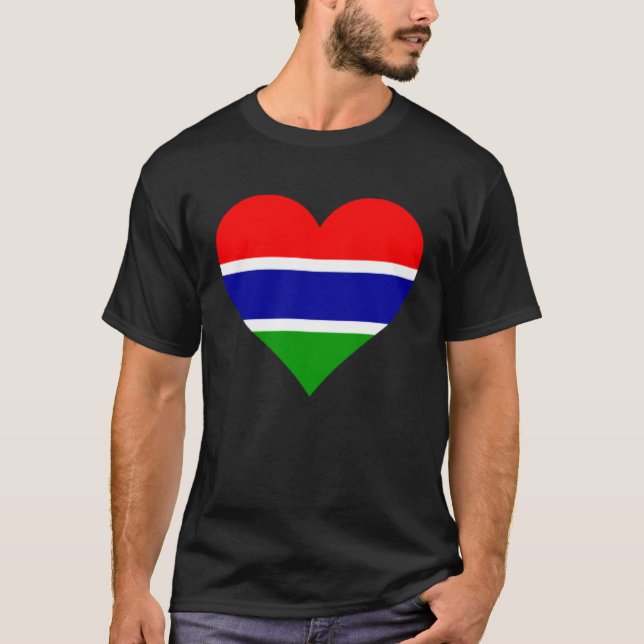 Camiseta Gambia Flag Heart Gambia Gifts Love Gambia (Anverso)