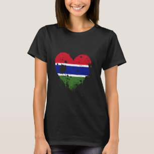 Camiseta Gambia: Gambiano vintage de corazón arraiga a Gamb