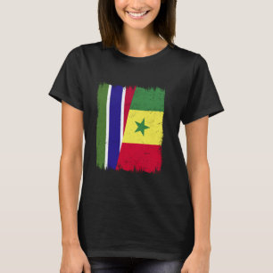 Camiseta Gambia: Herita senegalesa gambiana de bandera medi