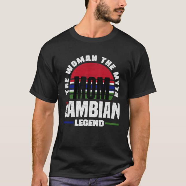 Camiseta Gambian Gambia Gambian Flag Mothers Day (Anverso)