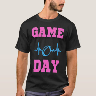 CAMISETA GAME DAY AMERICAN FOOTBALL EKG HEARTBEAT SPORT LOV