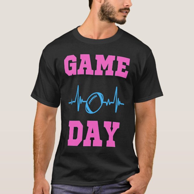 CAMISETA GAME DAY AMERICAN FOOTBALL EKG HEARTBEAT SPORT LOV (Anverso)