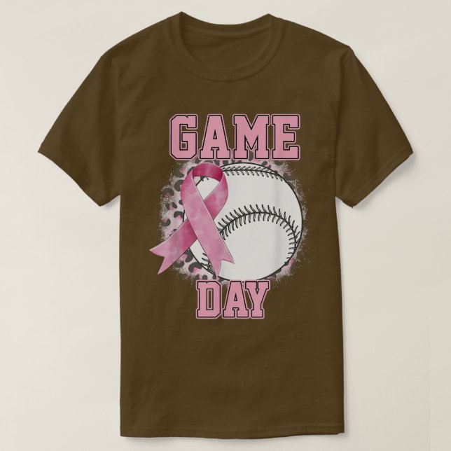 Camiseta Game Day Breast Cancer Awareness Teeball Tackle Ca (Diseño del anverso)