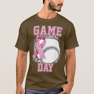 Camiseta Game Day Breast Cancer Awareness Teeball Tackle Ca