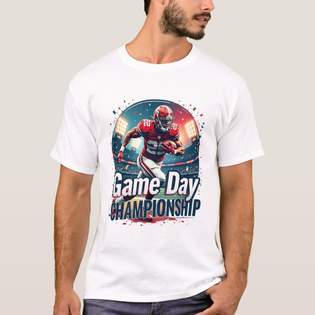 Camiseta Game Day Championship – Football Player Action (Anverso)