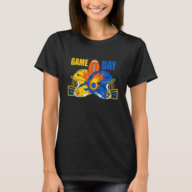 Camiseta Game Day Football  Football  Football Mom Life (Anverso)