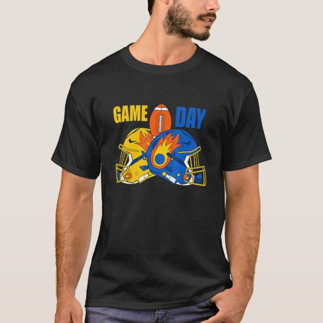 Camiseta Game Day Football  Football  Football Mom Life (Anverso)