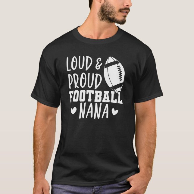 Camiseta Game Day Football Grandma Loud and Proud Football  (Anverso)