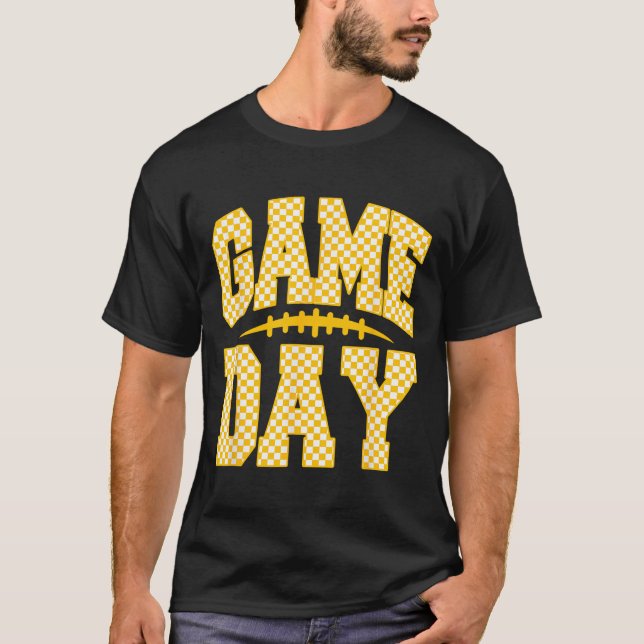 Camiseta Game Day Football Season Football Mama Girl Blue G (Anverso)