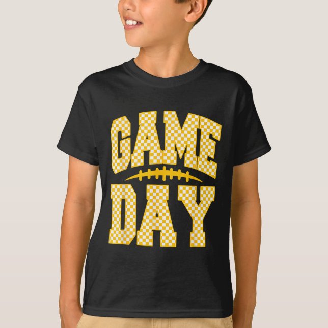 Camiseta Game Day Football Season Football Mama Girl Blue G (Anverso)