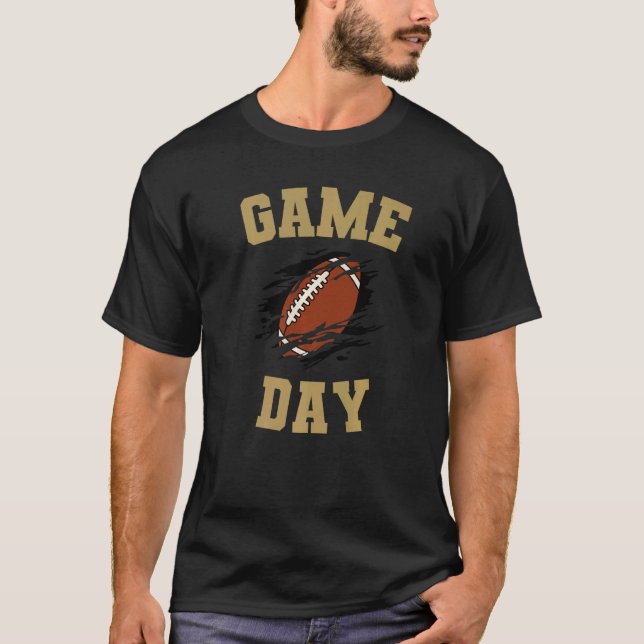 Camiseta Game Day Kick Off Football Red Black Yellow Team F (Anverso)