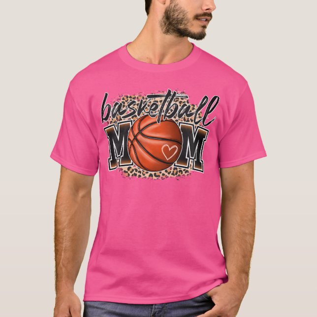 Camiseta Game Day Leopard Women'S Basketball Mom (Anverso)