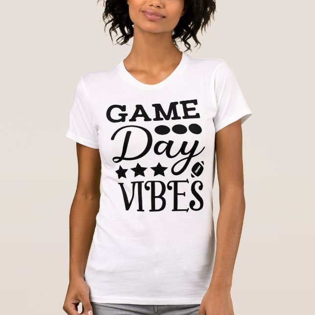 Camiseta Game Day Vibes American Football Sports  (Anverso)