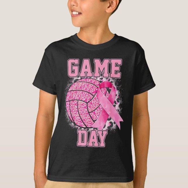 Camiseta Game Day Volleyball Breast Cancer Awareness Nk Rib (Anverso)