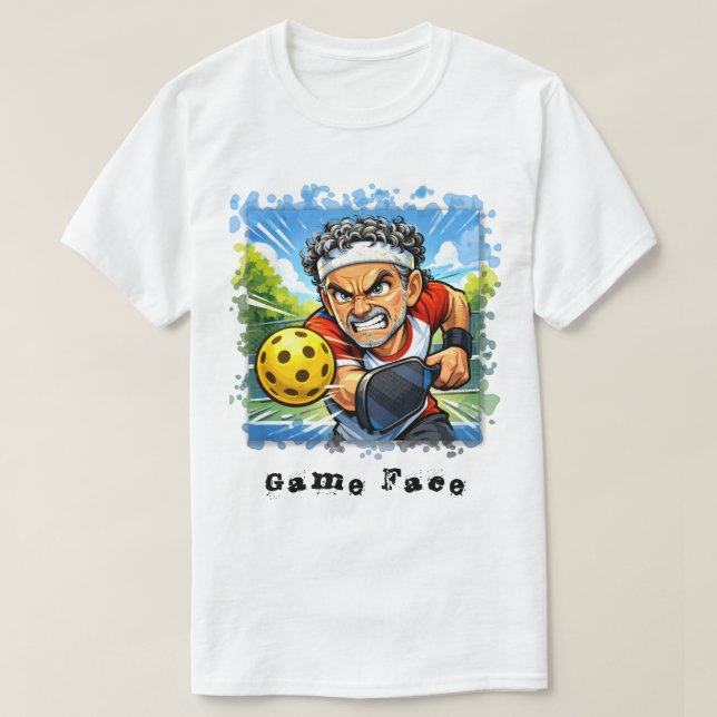 Camiseta Game Face Pickleball T-shirt (Diseño del anverso)