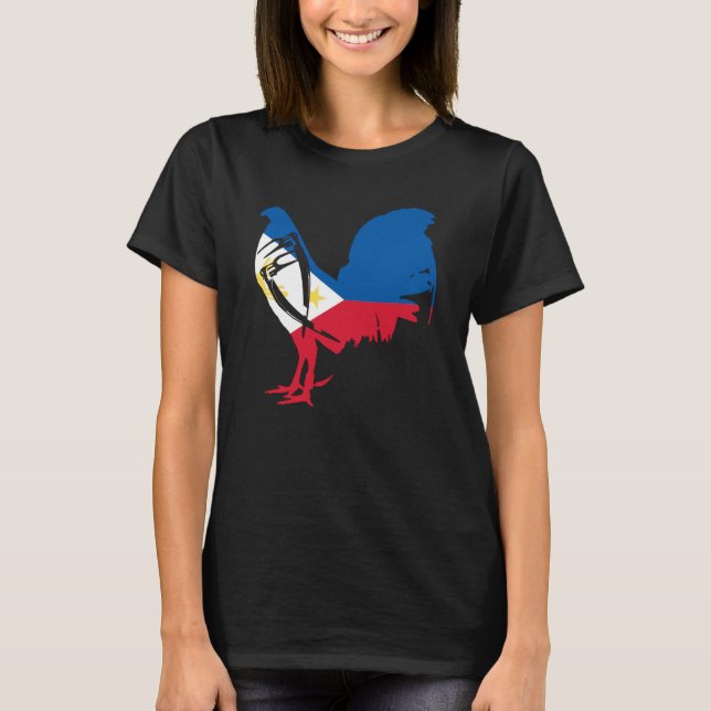 Camiseta Game fowl Filipino Philippines flag gaff rooster G (Anverso)