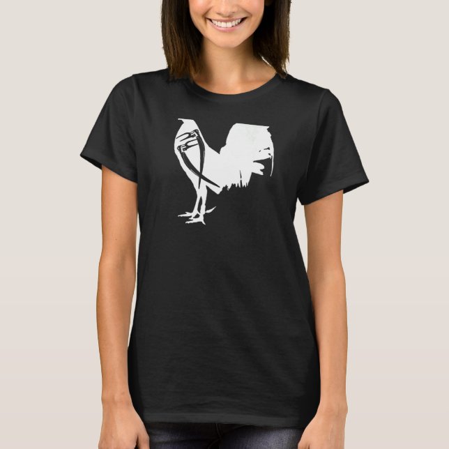 Camiseta Game Fowl Gallegos Rooster Chicken gallero Blanco  (Anverso)