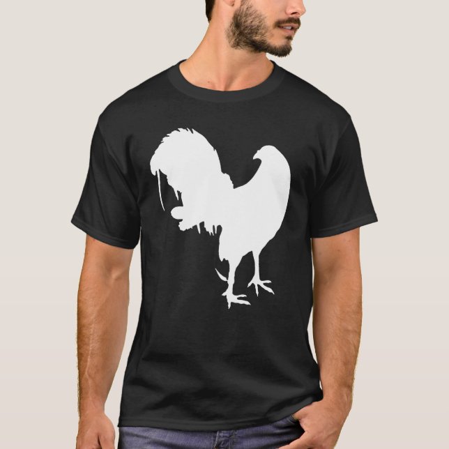 Camiseta Game Fowl Gallegos, Rooster, gamefowl Chicken whit (Anverso)