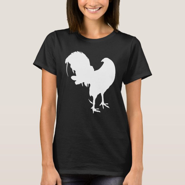 Camiseta Game Fowl Gallegos, Rooster, gamefowl Chicken whit (Anverso)