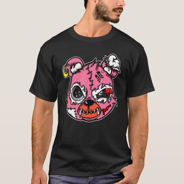Camiseta Game Midnight Bear GS Pinksicle 5s Matching (Anverso)