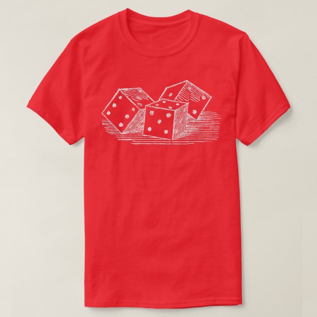 Camiseta Game Night Party Casino Games Retro Dice Player  (Diseño del anverso)
