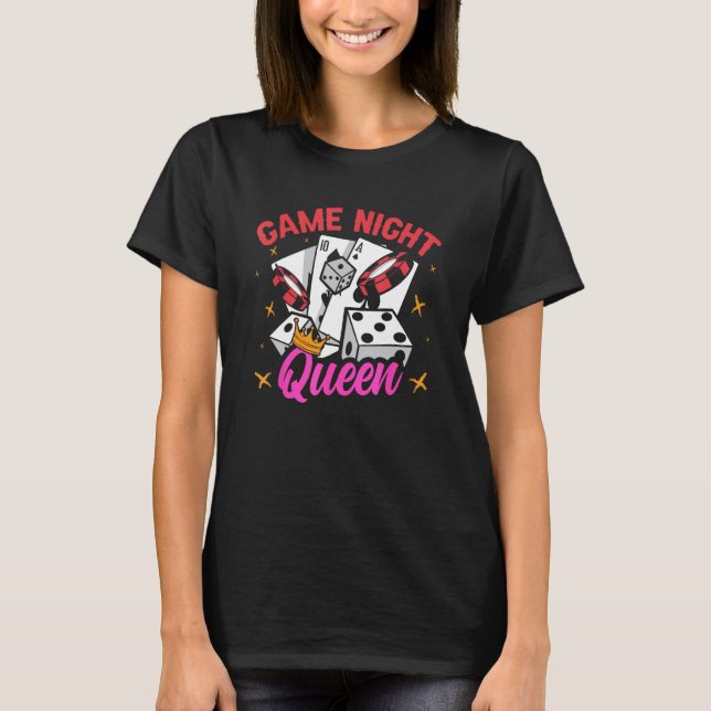 Camiseta Game Night Queen   Adult Board Trivia Game Night H (Anverso)