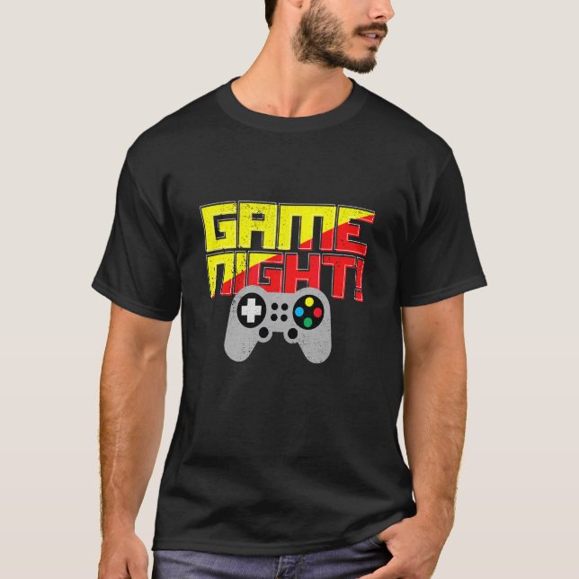Camiseta Game Night Video Gamer Fun Controller Niños Chicas (Anverso)