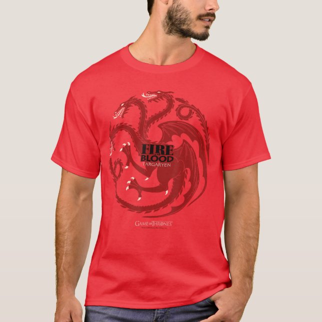Camiseta Game ofhrones Fire and Bloodargaryen Sigil gift (Anverso)