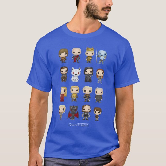 Camiseta Game ofhrones Group Shot Pop Art Figures Small fri (Anverso)