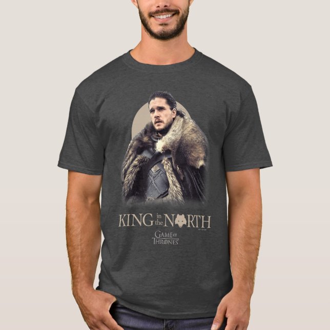 Camiseta Game ofhrones King ofhe North retro (Anverso)