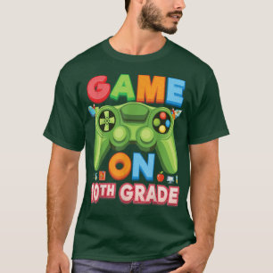 Camiseta Game On 10th Grade Video Game Console Tenth Kid St