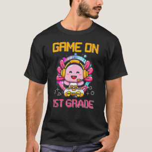 Camiseta Game On 1st Grade Axolotl Gaming Back To School Bo