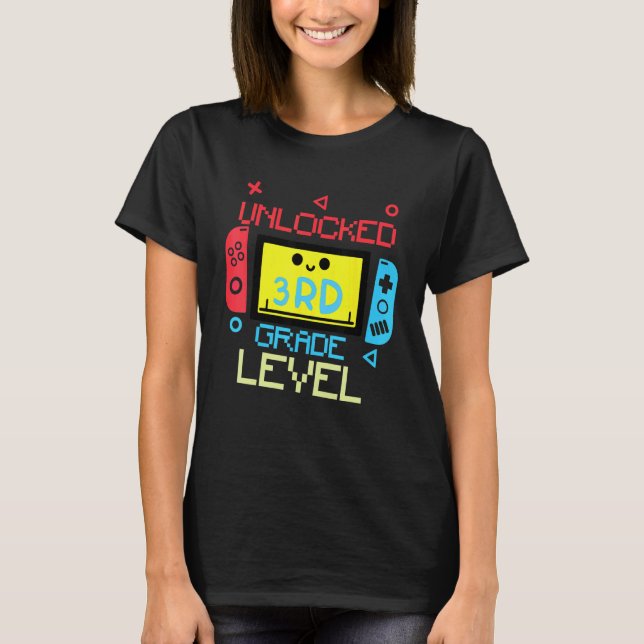 Camiseta Game On 3rd Grade Back To School Third grade Level (Anverso)