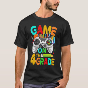 Camiseta Game On 4th Grade Back To School Level Unlocked