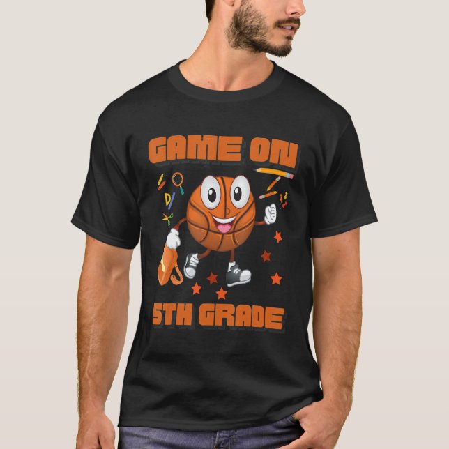 Camiseta Game On 8th Grade Basketball Player Student Backpa (Anverso)