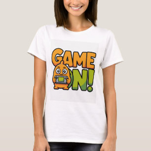 Camiseta Game On Cute Monster Gamer Niños y Adoles