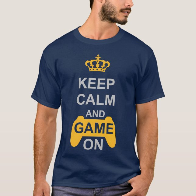 Camiseta Game On Keep Calm retro (Anverso)
