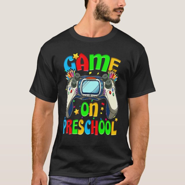 Camiseta Game On Preschool Back To School Preschool Level U (Anverso)