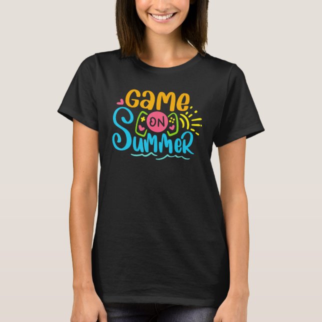 Camiseta Game On Summer Loading Last Day Of School Summer G (Anverso)
