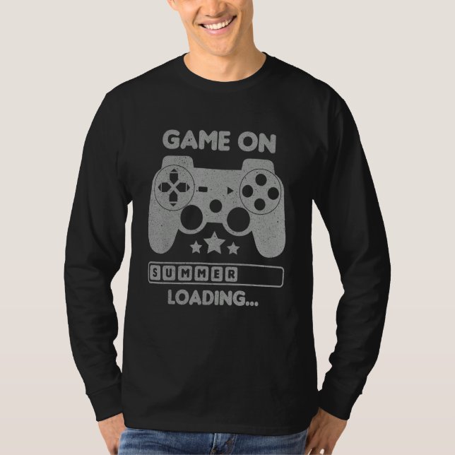 Camiseta Game On Summer Loading Last Day Of School Video Ga (Anverso)