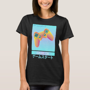 Camiseta Game On Video Game Controller Retro Vaporwave Japo