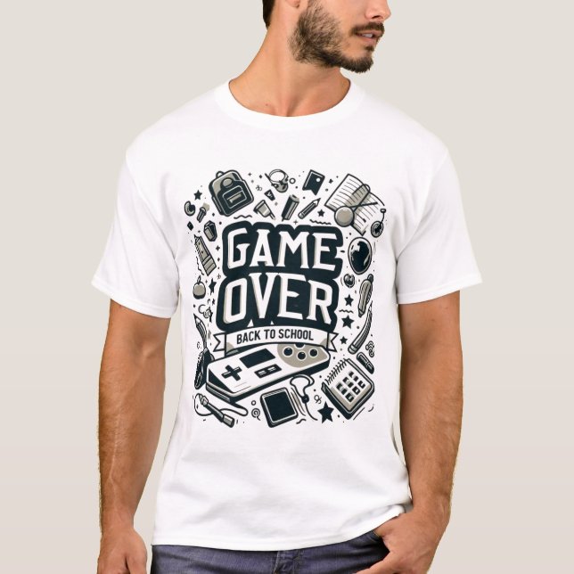 Camiseta Game Over, Back to School (Anverso)